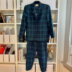 Pendleton Vintage Black Watch Tartan Wool Plaid Pantsuit